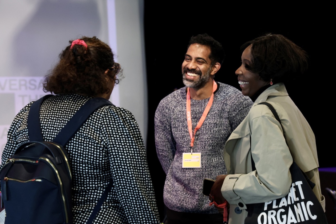 People sharing a moment at a community gathering